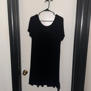 Mossimo Supply Co Black T-Shirt Swing Dress in Size Large